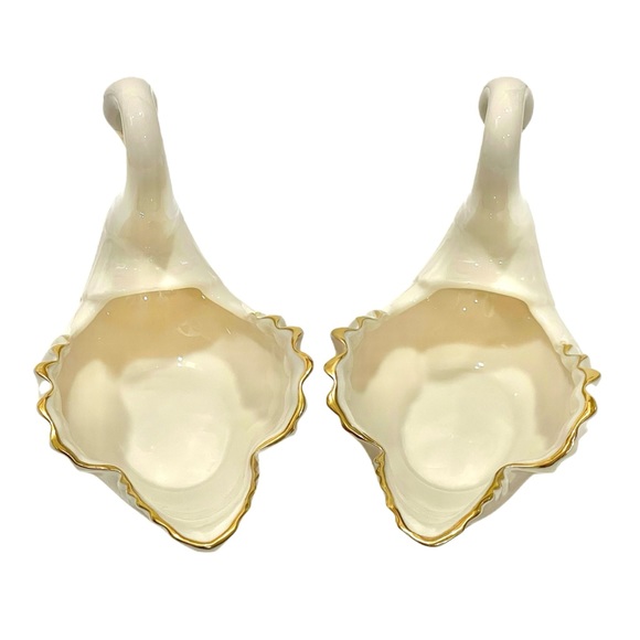LENOX Vintage Swan 24K Gold Trim Porcelain Trinket Dish (Set of 2) in EUC - Picture 6 of 10